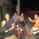 Having a drink with new found friends in Bangkok