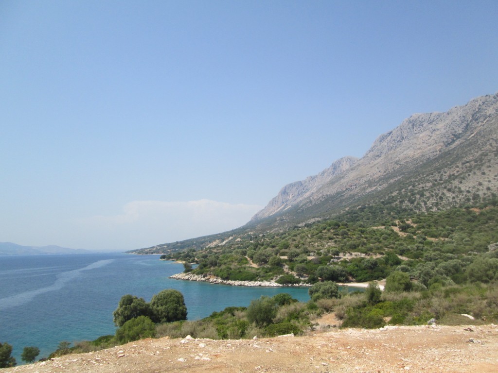 Coastal road in Greece