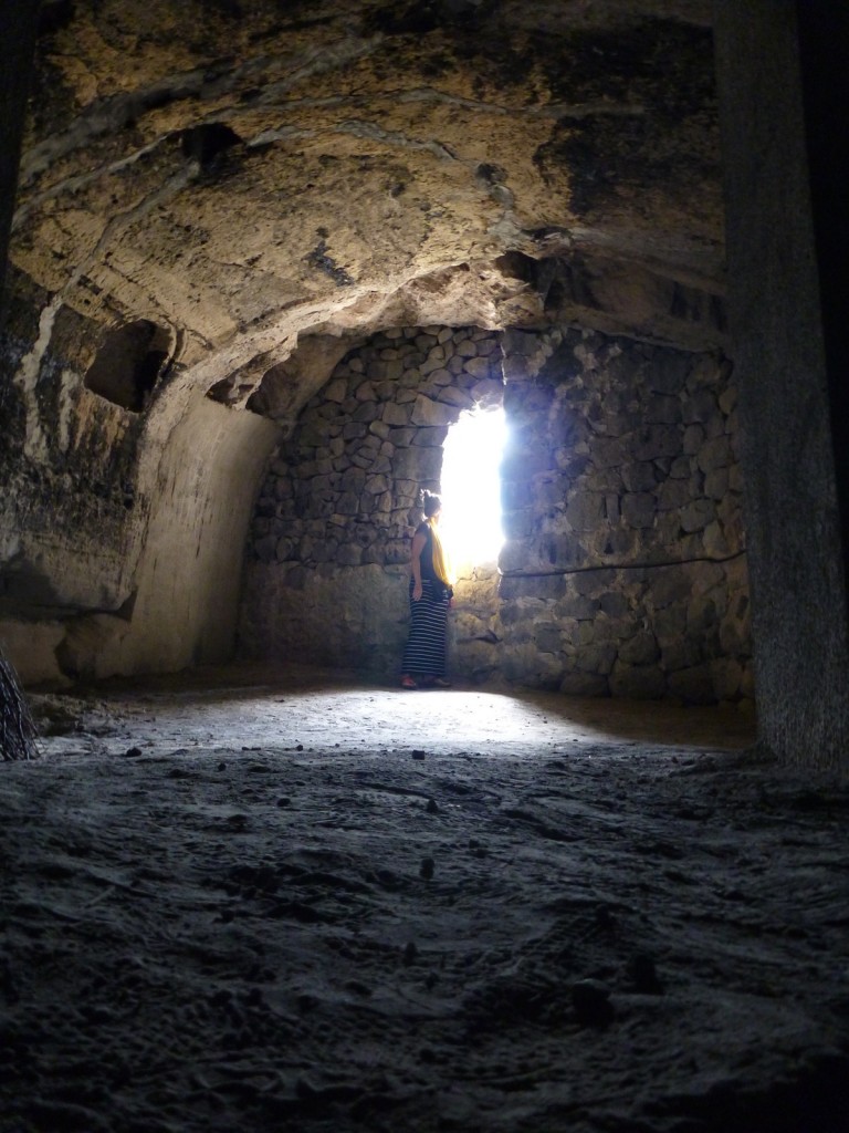 Inside a cave in Vardzia