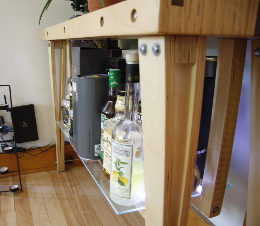 Liquor cabinet side view