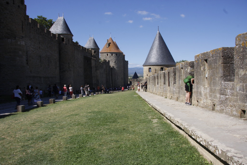 Les murs de la cité de Carcassonne