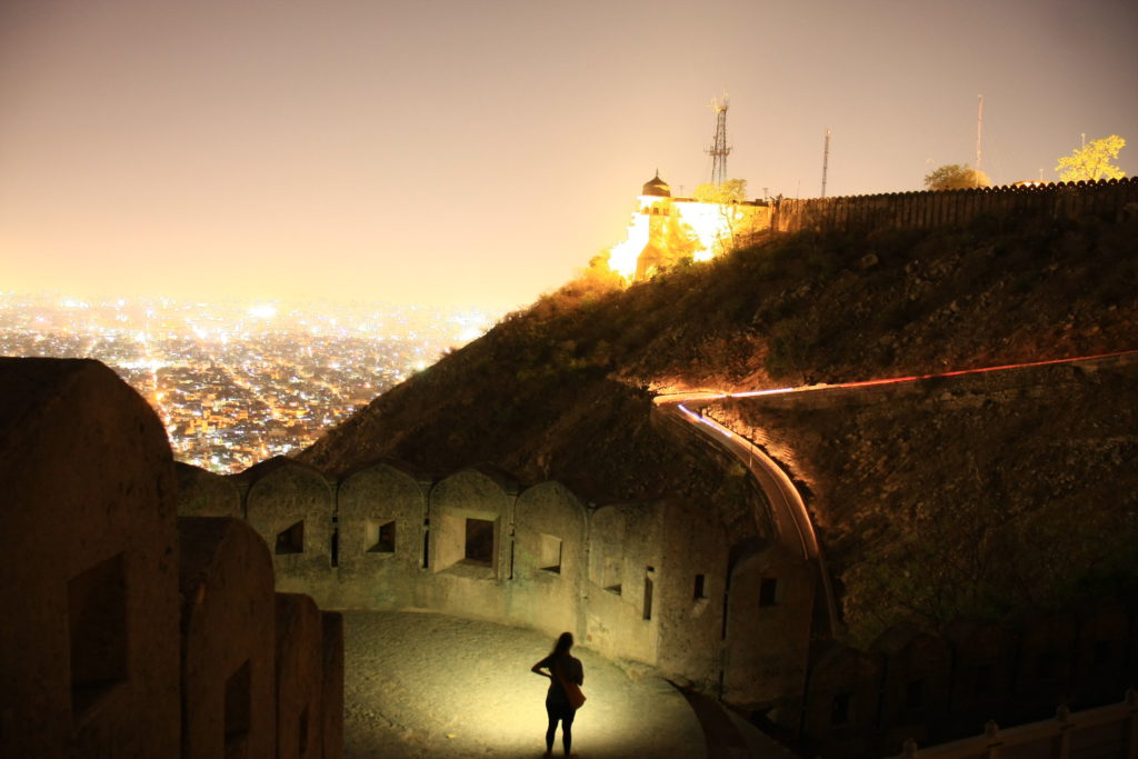 Fort de Jaipur de nuit, Rajasthan, Inde