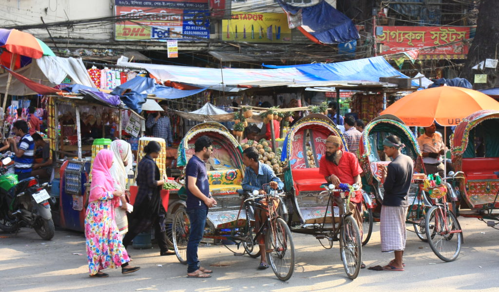 Rickshaws à Dacca, Bangladesh