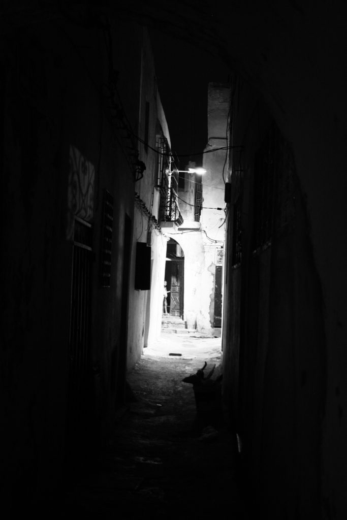 La médina de Tunis, la nuit