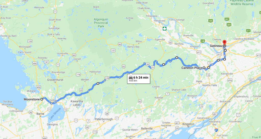 Tour du Nord du Québec et de l’Ontario – Jour 9 (Simcoe County à Gatineau)
