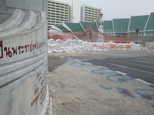 Barricade at the Thai protests