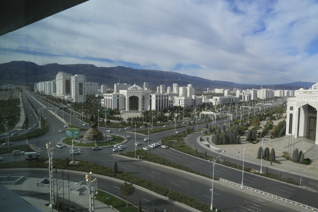 Ashgabat vu de notre hôtel