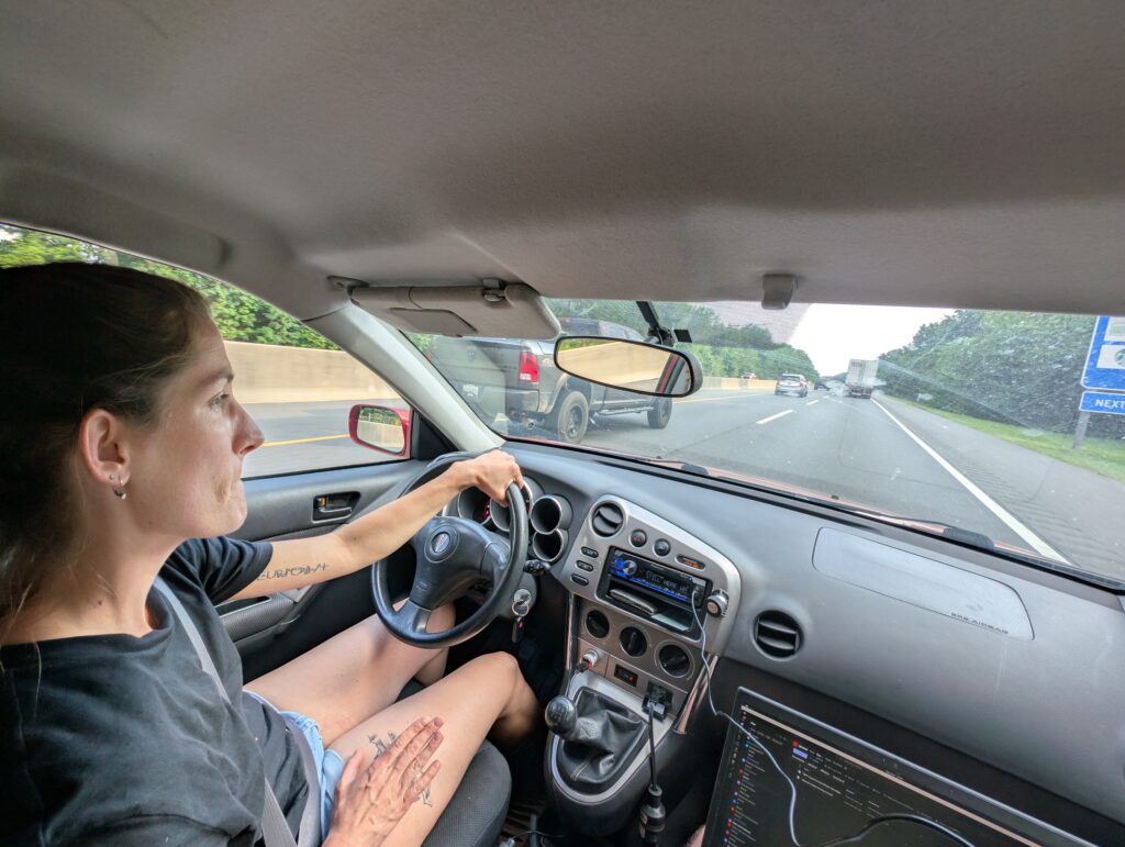 En route